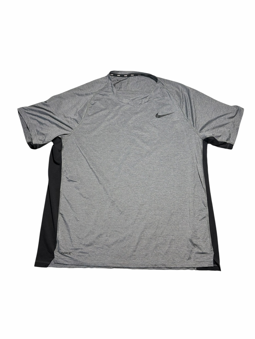 Nike Dri-FIT Men’s Training Shirt 2XL Gray Black Slim Fit Performance Tee